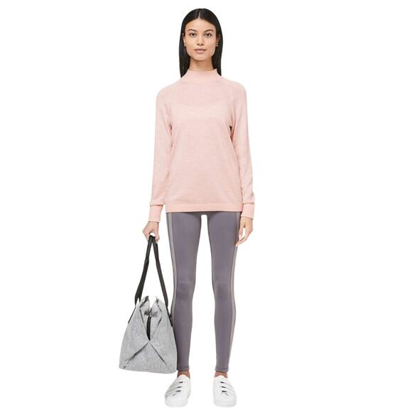 LULULEMON Soft Shine Sweater Metallic Pink Size 10 NEW* - Picture 1 of 7